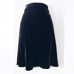 90’s Vintage Anne Klein II Black Velvet Bias Cut Skirt